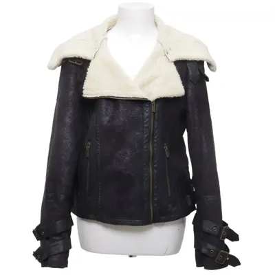 Shearlingjakke (Sort) fra Giacomo Polyester, Polyurethan