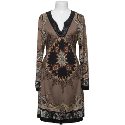 Jurk (Beige, Zwart, Meerkleurig) van K Design Elastaan, Polyester