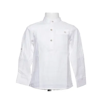 Chemise (Blanc) de Vertbaudet Coton, Lin