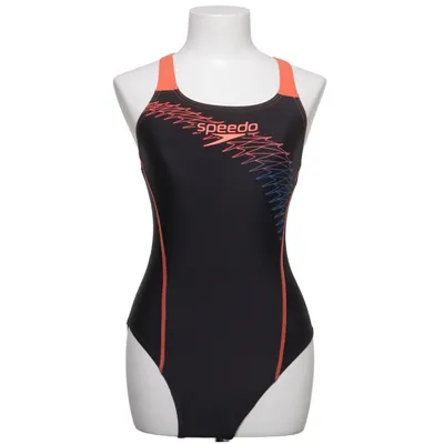 Badedragt (Grå, Flerfarvet) fra Speedo Elastan, Polyamid, Polyester