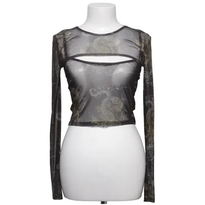 Top (Zwart, Goud) van Urban Outfitters Elastaan, Polyester