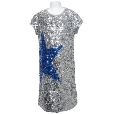 Jurk (Zilver, Blauw, Meerkleurig) van Johnnie B Katoen, Polyamide, Polyester