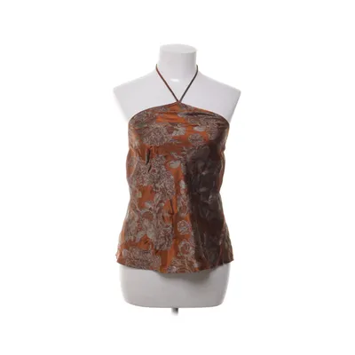 Halter neck top (Brown, Beige) from Rodebjer Acetate