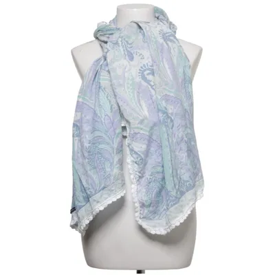 Shawl (Blue, Green, White) from Bloom Copenhagen Cotton