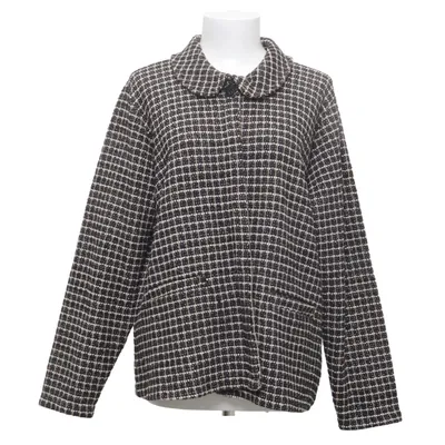 Overshirt (Black, Beige) from Zhenzi Cotton, Metallic fiber, Polyester