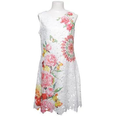 Kjole (Hvid, Flerfarvet) fra Happi Elastan, Polyester