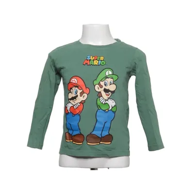 Långärmad t-shirt (Grön, Flerfärgad) från Super Mario Bomull