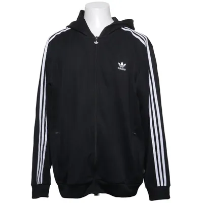 Huvtröja (Svart, Vit) från Adidas Bomull, Återvunnen polyester