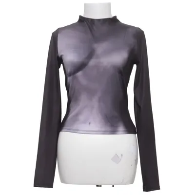 Långärmad t-shirt (Svart, Grå) från Fashion Nova Elastan, Polyester