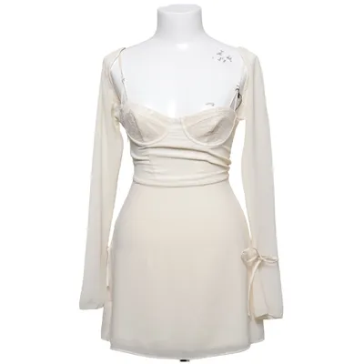 Klänning (Beige, Vit) från Oh Polly Elastan, Polyester