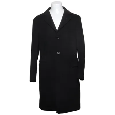 Coat (Black) from Daniele Alessandrini Cashmere, Polyester, Wool