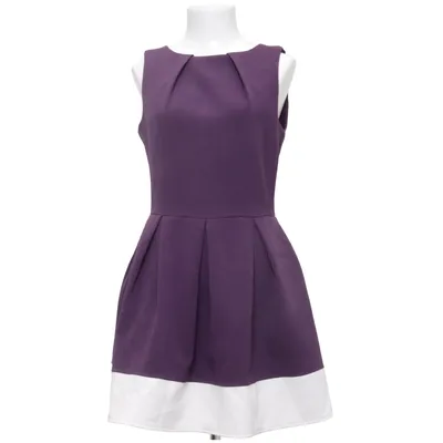Kjole (Lilla, Hvid) fra Closet London Elastan, Polyester