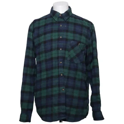 Flannel skjorte (Blå, Grøn) fra Gambler Bomuld, Polyester