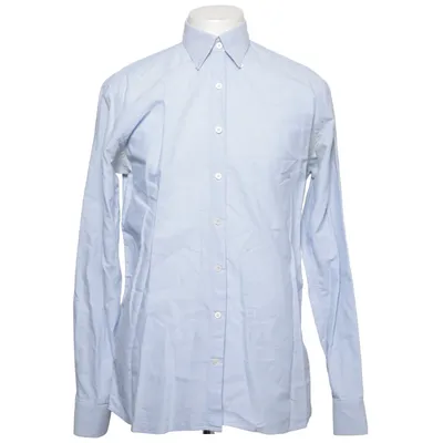 Buttondown-skjorta (Blå) från Mazzarelli Bomull