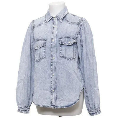 Denim blouse (Blauw) van Ciminy Katoen