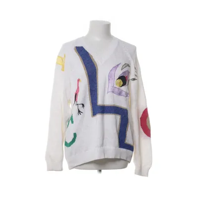 Tröja (Vit, Flerfärgad) från Golden Line Akryl, Bomull, Polyester, Viskos