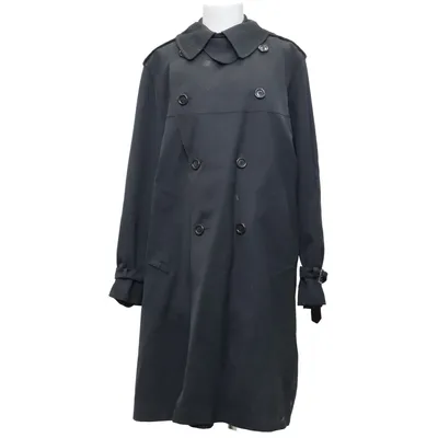 Trenchcoat (Zwart) van Junex Polyester, Viscose