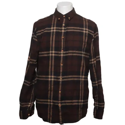Flannel skjorte (Brun, Sort) fra Kronstadt Bomuld