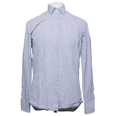 Shirt (Blue, White) from Stenströms Cotton