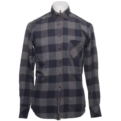 Buttondownskjorte (Blå, Grå) fra Kronstadt Bomuld, Polyester