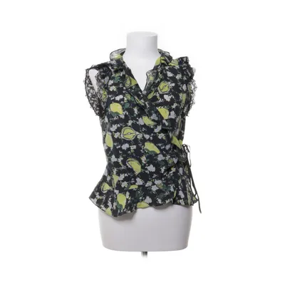 Wrap top (Black, Green) from Diane von Furstenberg Silk