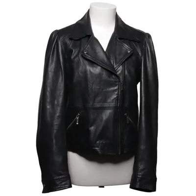 Bikerjakke (Sort) fra Navyboot Bomuld, Polyester, Læder