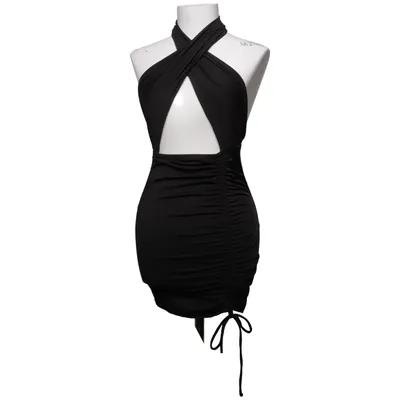 Halterneck top (Sort) fra Fashion Nova Elastan, Polyester