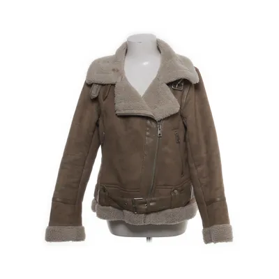 Shearlingjakke (Beige) fra Zara Bomuld, Polyurethan