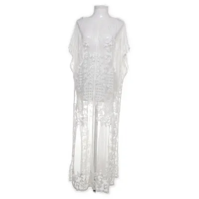 Strandklänning (Vit) Bomull, Nylon