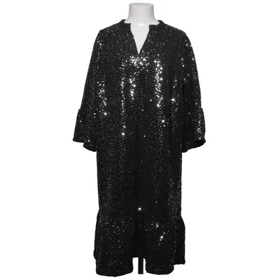 Klänning (Svart, Silverfärgad) från Zizzi Elastan, Polyester