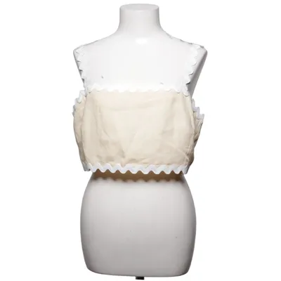 Crop top (Beige, Blanc) de Missy Empire Coton, Viscose