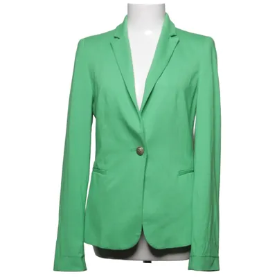 Blazer (Groen) van Zara Basic Acetaat, Katoen