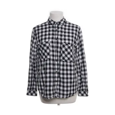 Flannel skjorte (Sort, Hvid) fra Mango Basics