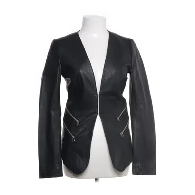 Leren blazer (Zwart) van Goosecraft Leer, Polyester