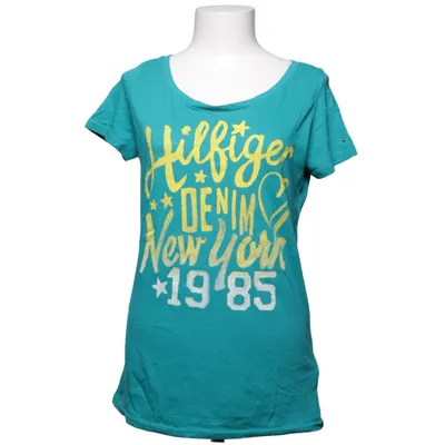 T-shirt (Turkis) fra Tommy Hilfiger Denim Bomuld, Polyester
