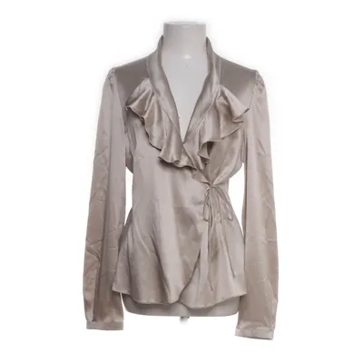 Wikkelblouse (Beige) van Armani Collezioni Elastaan, Zijde