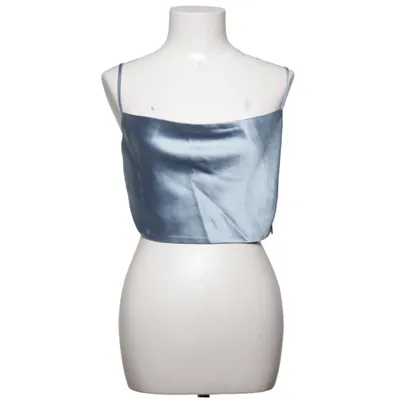 Crop Top (Blau) von Anika Teller x NA-KD Elasthan, Polyester
