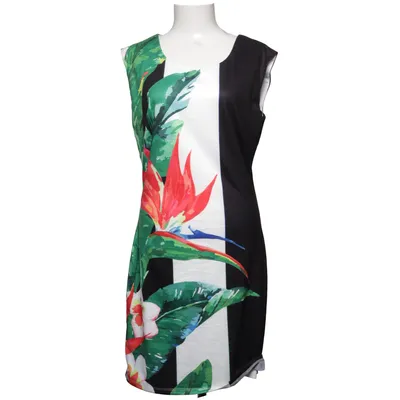Jurk (Zwart, Wit, Meerkleurig) van Smashed Lemon Elastaan, Polyester