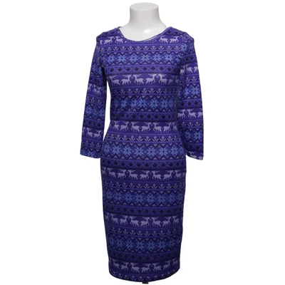 Dress (Blue, White, Multicolored) from Oodji Elastane, Polyester