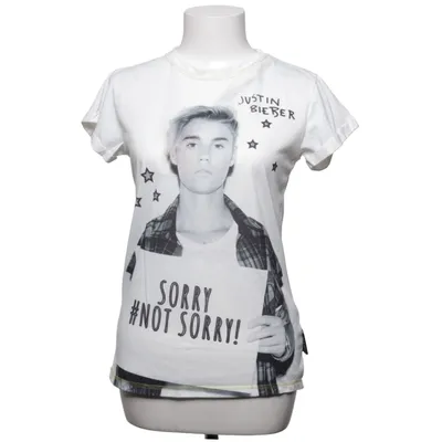 T-shirt (Vit, Flerfärgad) från Justin Bieber Bomull, Polyester