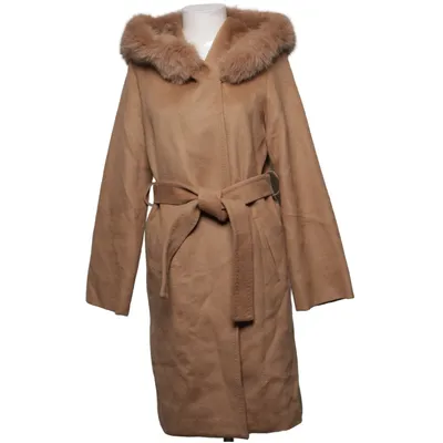 Manteau (Beige) de Hollies Stockholm Fourrure de renard, Polyester, Laine