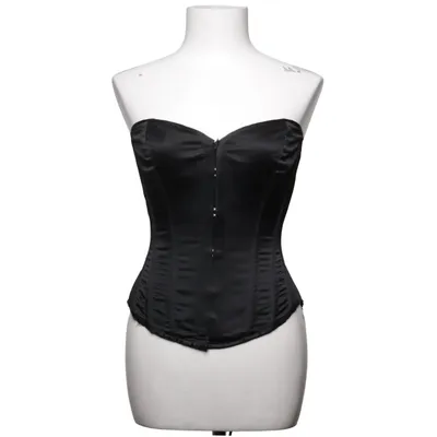 Korsett (Schwarz) von Revanche de la Femme Baumwolle, Polyamid, Polyester