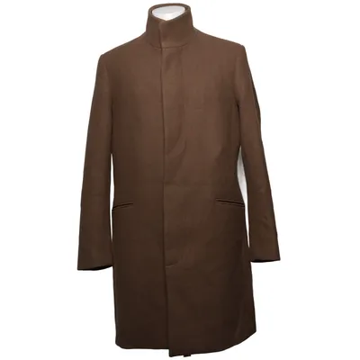 Coat (Beige) from Mango Man Acrylic, Polyamide, Polyester, Viscose, Wool
