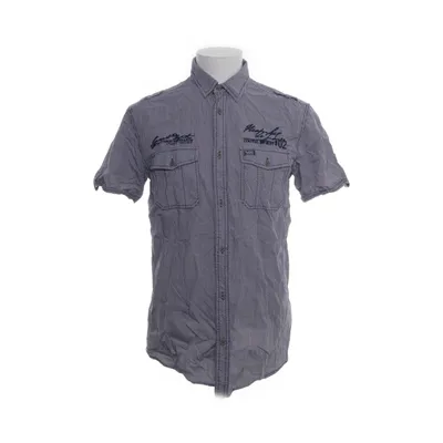 Short sleeve shirt (Blue, White) from AWG Mode Center Cotton