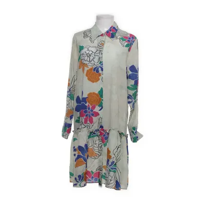Shirt dress (White, Multicolored) from Jadicted Elastane, Silk, Viscose
