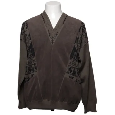 Pull-over (Vert, Noir) de Detlev Albers Acrylique, Laine
