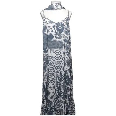 Maxi jurk (Blauw, Wit) van Bindi Viscose