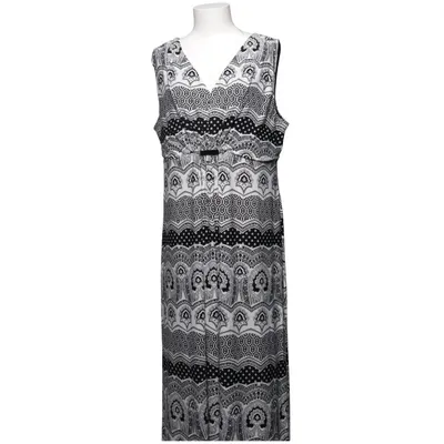Maxi dress (Black, White) from Izabella Elastane, Polyester
