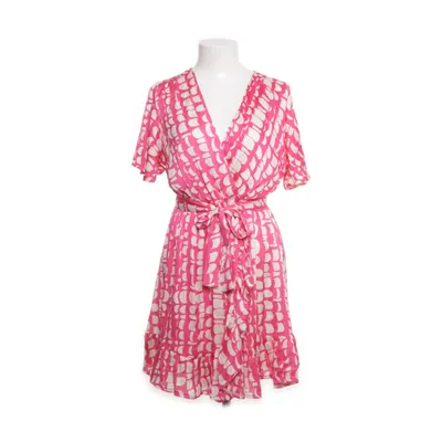 Wrap dress (Pink, White) from Papillonne Polyester, Elastane