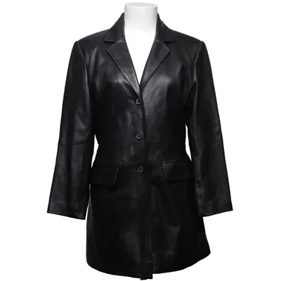 Leather coat (Black) from Rock'n Blue Leather, Polyester
